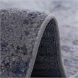 Usak Collection 2' x 8' Silver/Blue Oriental Distressed Non-Shedding Area Rug