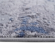 Usak Collection 5' x 7' Silver/Blue Oriental Distressed Non-Shedding Area Rug