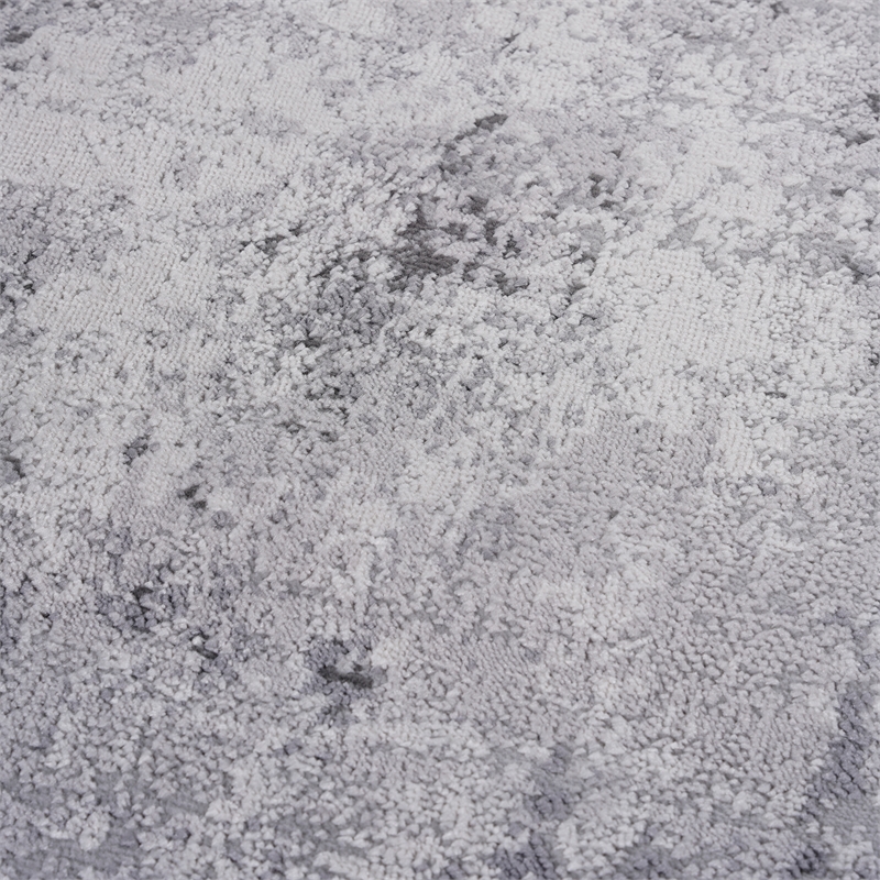Usak Collection 2' x 8' Light Gray Oriental Distressed Non-Shedding Area Rug