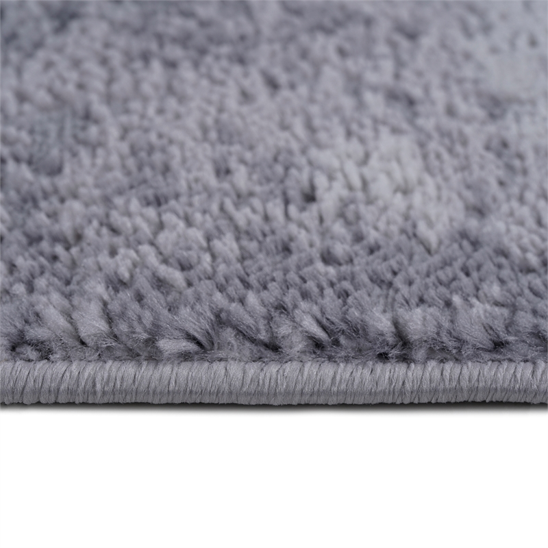 Usak Collection 2' x 8' Light Gray Oriental Distressed Non-Shedding Area Rug