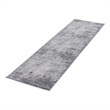 Usak Collection 2' x 8' Light Gray Oriental Distressed Non-Shedding Area Rug
