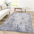 Usak Collection 7' x 10' Light Gray Oriental Distressed Non-Shedding Area Rug