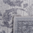 Usak Collection 2' x 8' Gray/Silver Oriental Distressed Non-Shedding Area Rug