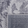 Usak Collection 5' x 7' Gray/Silver Oriental Distressed Non-Shedding Area Rug