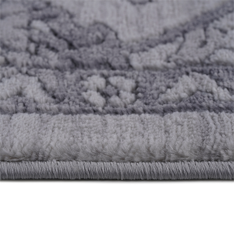 Usak Collection 6' x 9' Sand/Ivory Oriental Distressed Non-Shedding Area Rug