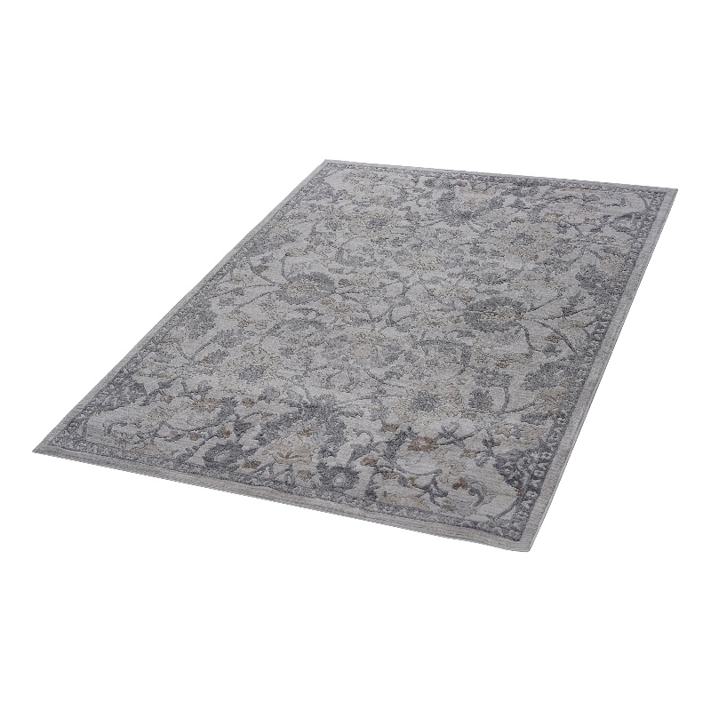Usak Collection 6' x 9' Sand/Ivory Oriental Distressed Non-Shedding Area Rug