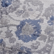 Usak Collection 2' x 8' Blue/Silver Oriental Distressed Non-Shedding Area Rug