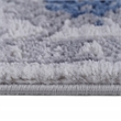 Usak Collection 2' x 8' Blue/Silver Oriental Distressed Non-Shedding Area Rug