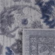 Usak Collection 2' x 8' Blue/Silver Oriental Distressed Non-Shedding Area Rug