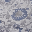 Usak Collection 5' x 7' Blue/Silver Oriental Distressed Non-Shedding Area Rug