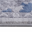 Usak Collection 7' x 10' Blue/Silver Oriental Distressed Non-Shedding Area Rug