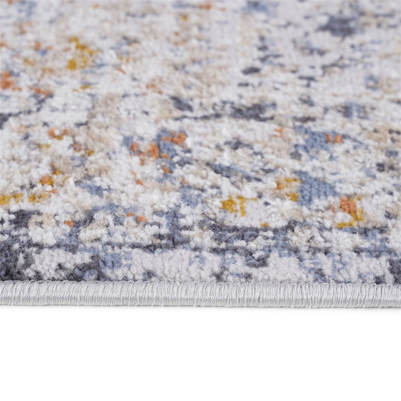 Bunyan Collection Traditional Vintage Ivory/Gray Area Rug (2'2'' x 8')
