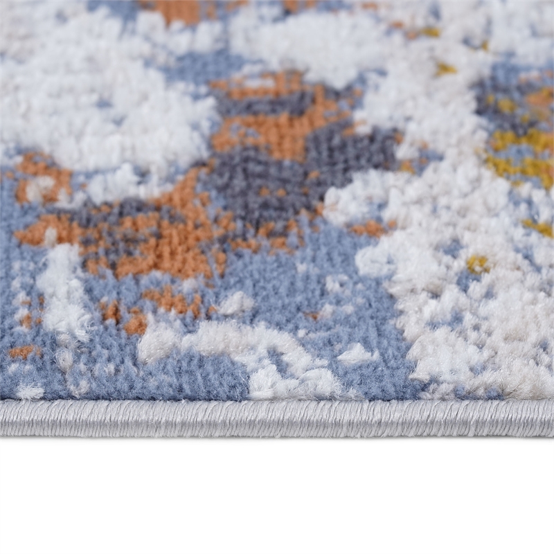 Bunyan Collection Traditional Vintage Ivory/Blue Area Rug (7'9'' x 10')