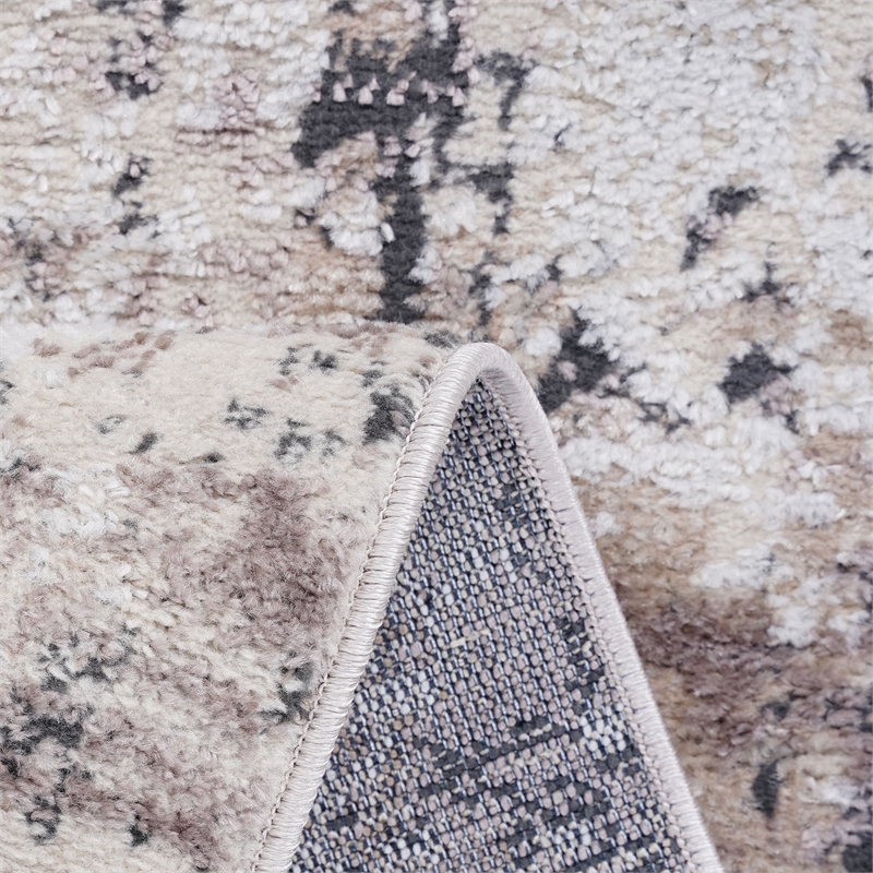 Bunyan Collection Traditional Vintage Cream/Brown Area Rug (2'2'' x 8')