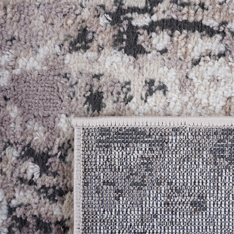 Bunyan Collection Traditional Vintage Cream/Brown Area Rug (2'2'' x 8')