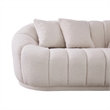 Forest Modern Japandi Style Tight  Back  Boucle Couch in White