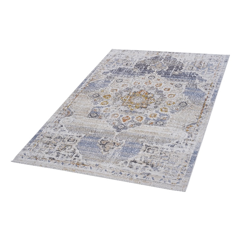 Bunyan Collection Traditional Vintage Cream/Gold Area Rug (6'7'' x 9')
