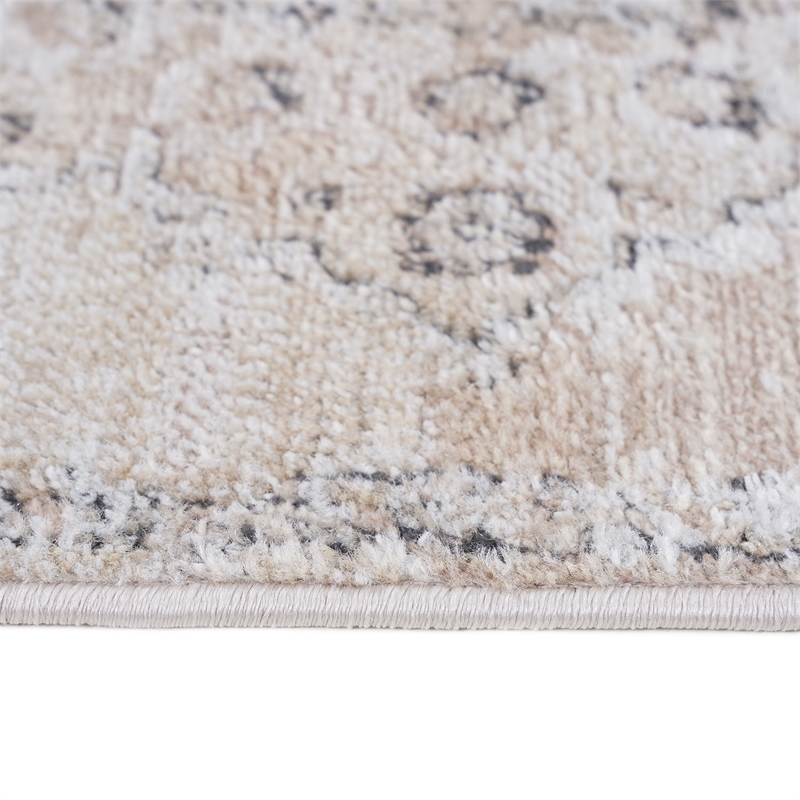 Bunyan Collection Traditional Vintage Cream/Beige Area Rug (2'2'' x 8')