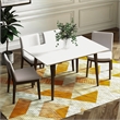 Adir Modern Solid Wood Walnut Dining Room&Kitchen Table and 4 Chair Set