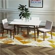 Adir Modern Solid Wood Walnut Dining Room&Kitchen Table and 4 Chair Set