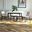 Adir Modern Solid Wood Walnut Dining Room&Kitchen Table and 4 Chair Set