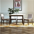Adir Modern Solid Wood Walnut Dining Room&Kitchen Table and 4 Chair Set