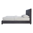 Elda Mid Century Modern Gray Velvet Upholstered King Platform Bed