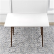 Verona Mid Century Solid Wood Walnut White Top 47