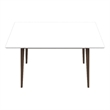 Verona Mid Century Solid Wood Walnut White Top 47