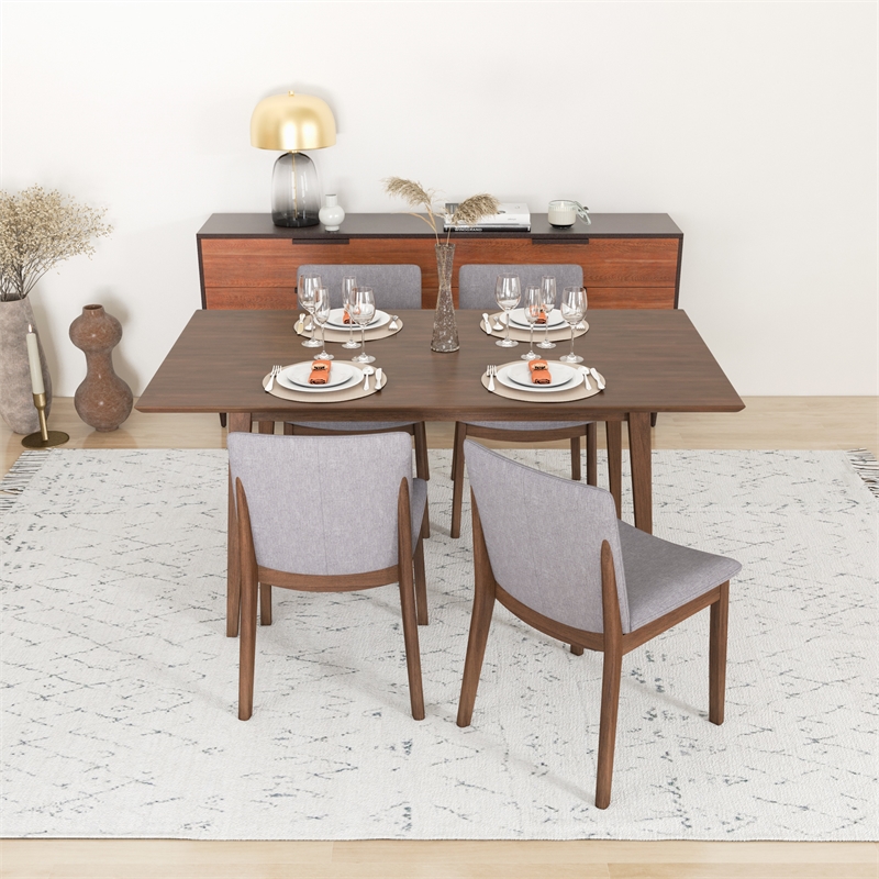 Alpella Modern Style Solid Wood Walnut 63