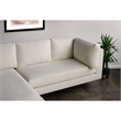 Theodore Living Room Pillow Back Beige Boucle Fabric Left-Facing Sectional Sofa