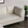 Theodore Living Room Pillow Back Beige Boucle Fabric Left-Facing Sectional Sofa