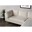 Theodore Living Room Pillow Back Beige Boucle Fabric Right-Facing Sectional Sofa