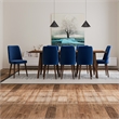 Arianna Mid Century Modern Solid Wood Walnut 9 Piece Dining Room Set