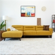 Narvik Dark Yellow Fabric Linen Left-Facing Living Room Corner Sectional Sofa