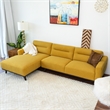 Narvik Dark Yellow Fabric Linen Left-Facing Living Room Corner Sectional Sofa