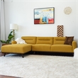 Narvik Dark Yellow Fabric Linen Left-Facing Living Room Corner Sectional Sofa