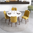 Palm Modern Solid Wood Walnut Dining Table and Chair Dining Room Set for 4