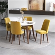Palm Modern Solid Wood Walnut Dining Table and Chair Dining Room Set for 4