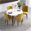 Palm Modern Solid Wood Walnut Dining Table and Chair Dining Room Set for 4
