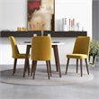 Palm Modern Solid Wood Walnut Dining Room & Kitchen Set for 4