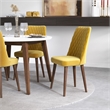 Palm Modern Solid Wood Walnut Dining Room & Kitchen Set for 4