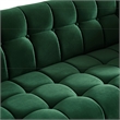 Alosio Living Room Rectangular Tufted Back Velvet Upholstered Sofa in Dark Green