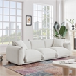Arter Mid-Century Modern Living Room Luxury Boucle Fabric Couch in Cream