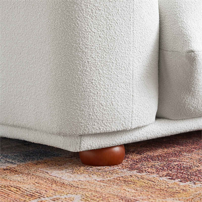 Arter Mid-Century Modern Living Room Luxury Boucle Fabric Couch in Cream