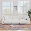 Arter Mid-Century Modern Living Room Luxury Boucle Fabric Couch in Cream