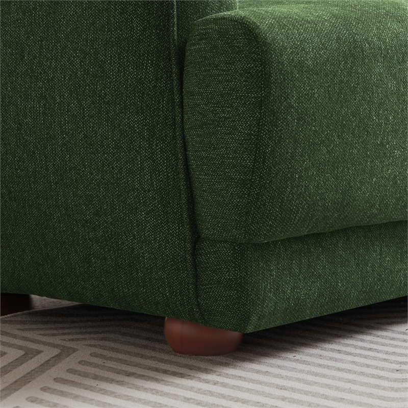 Venar Mid-Century Modern Living Room Luxury Fabric Linen Couch in Green