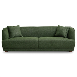 Venar Mid-Century Modern Living Room Luxury Fabric Linen Couch in Green