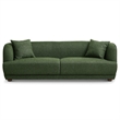 Venar Mid-Century Modern Living Room Luxury Fabric Linen Couch in Green