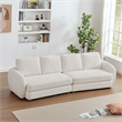 Virgo Mid-Century Modern Living Room Luxury Boucle Fabric Couch in Cream